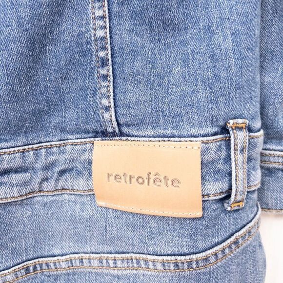 Retrofete Sibi Puff Sleeve Denim Mini Dress Size Medium - Picture 9 of 10